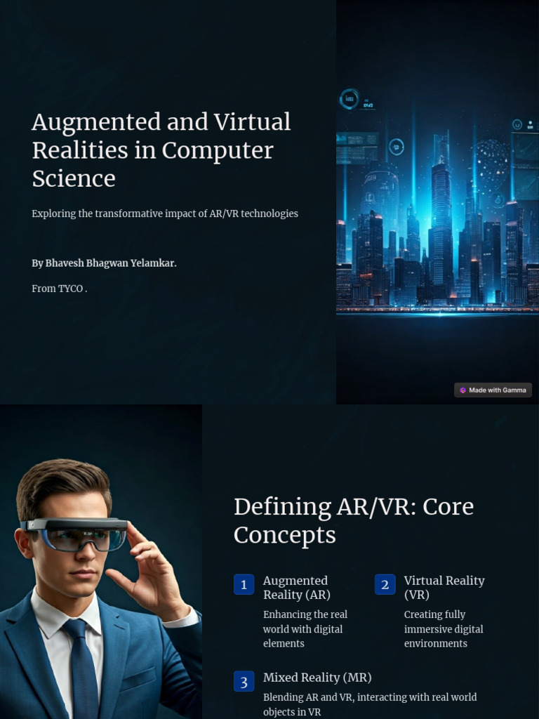 Augmented and Virtual Realities in Computer Science | PDF