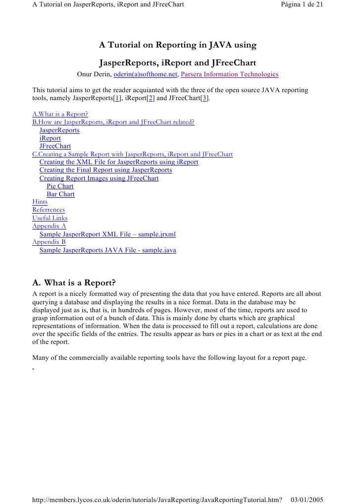 A Tutorial On Jasper Reports Ireport and Jfreechart | PDF | Library ...