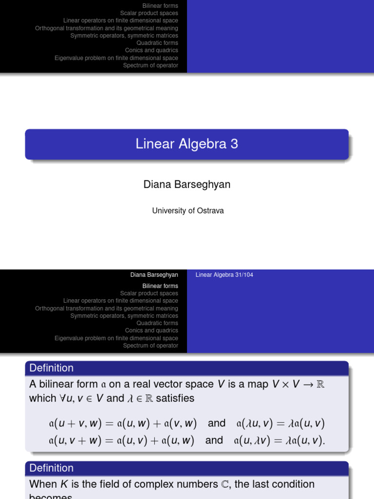 Lag 3 | PDF | Matrix (Mathematics) | Operator (Mathematics)