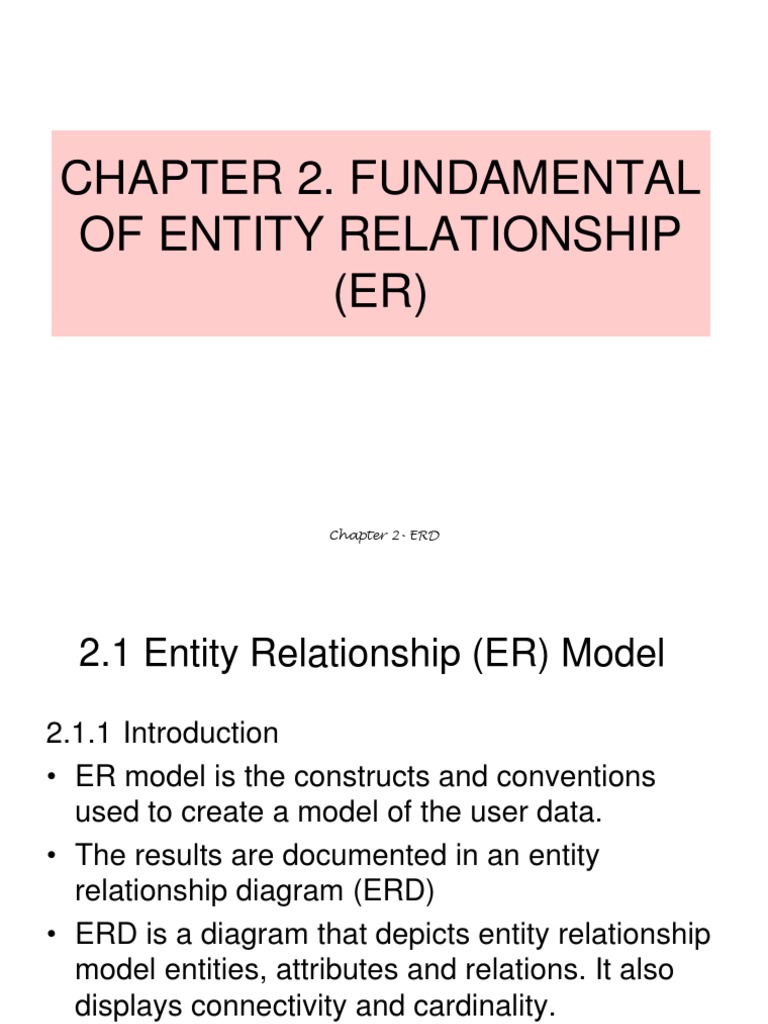 Chapter 2 Erd | PDF | Computers