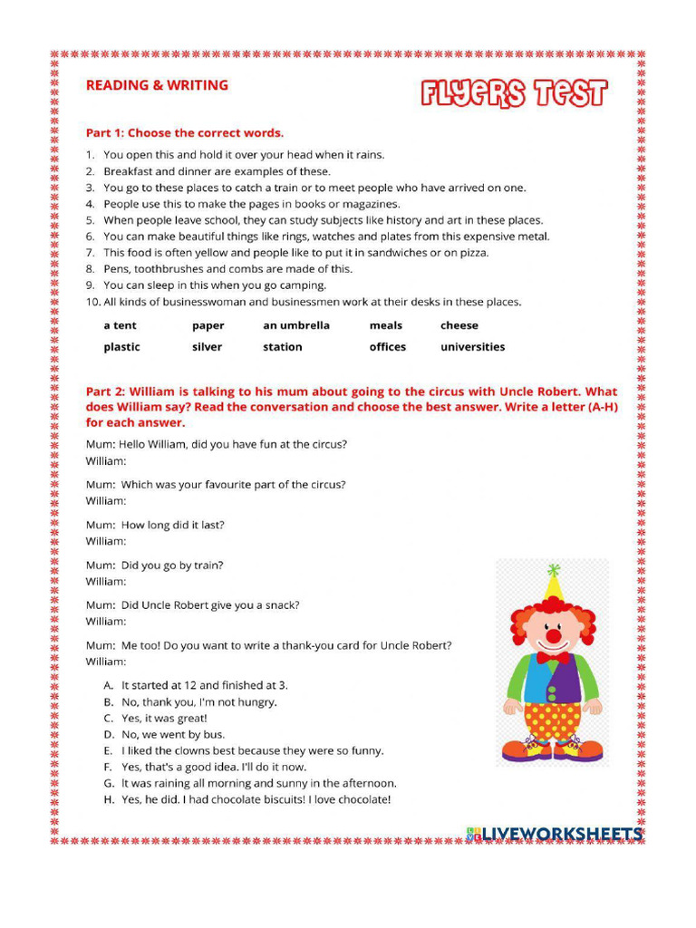 Worksheet 1349290 | PDF