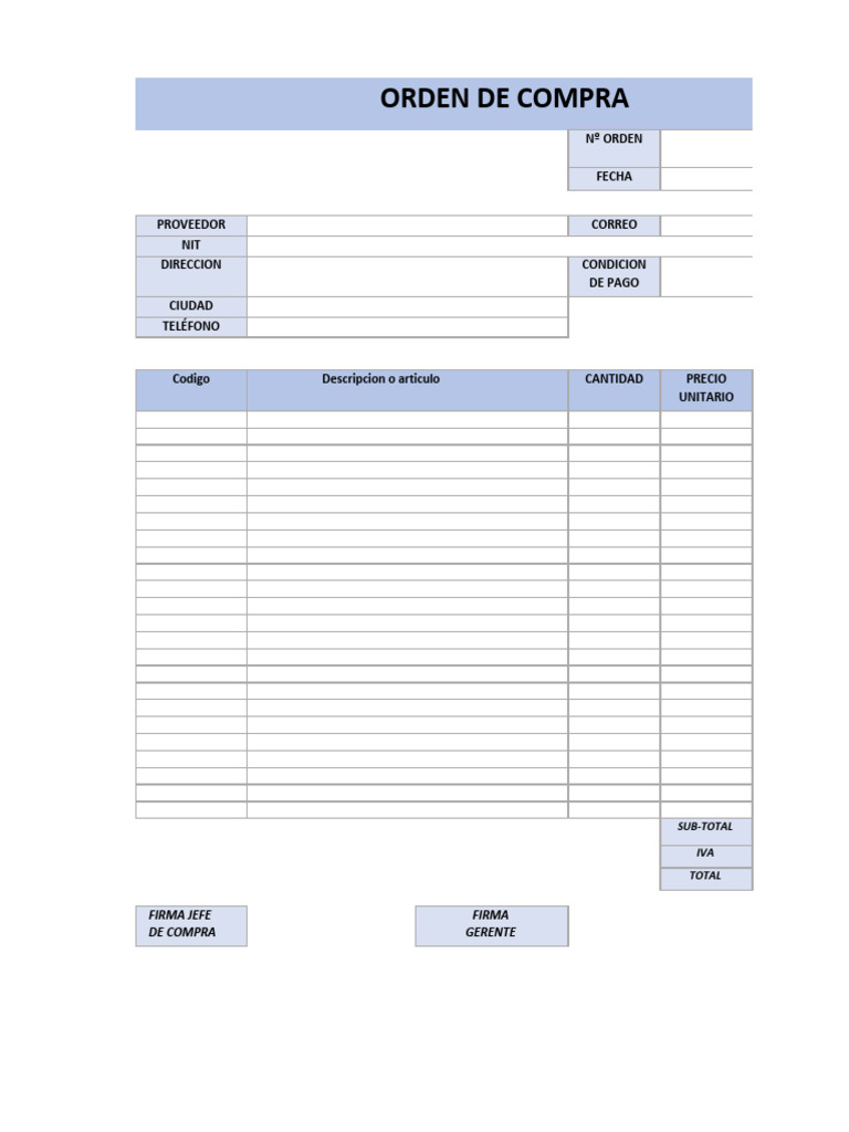 Orden de Compra (2) | PDF