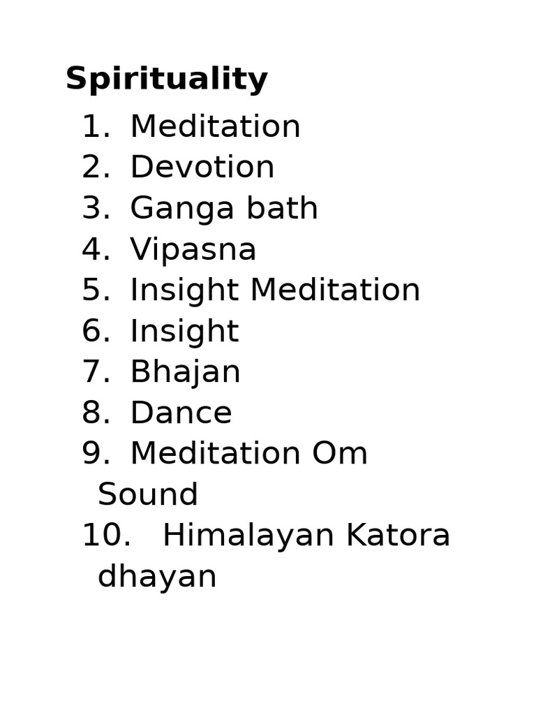 Spirituality Meditation | PDF