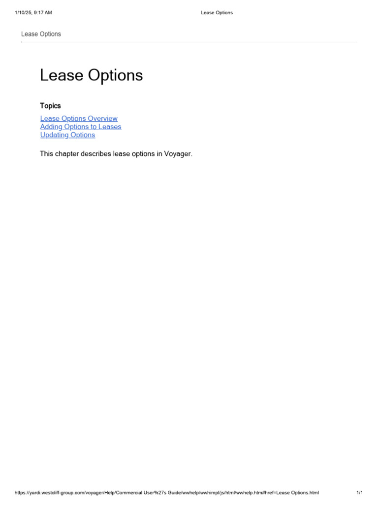 Lease Options | PDF