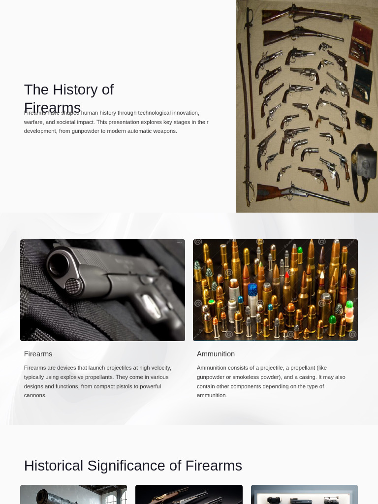 Evolution of Firearms Through History | PDF | Firearms | Gun Barrel