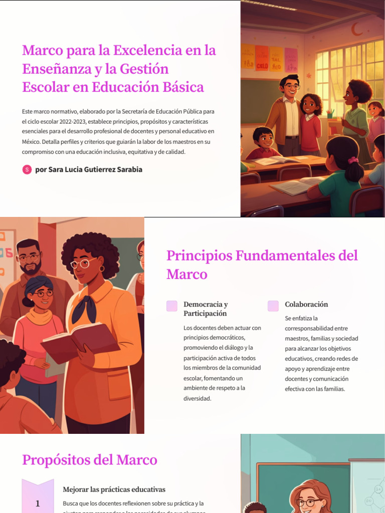 Marco de Excelencia en Educación Básica 2024 | PDF | Enseñando | Maestros