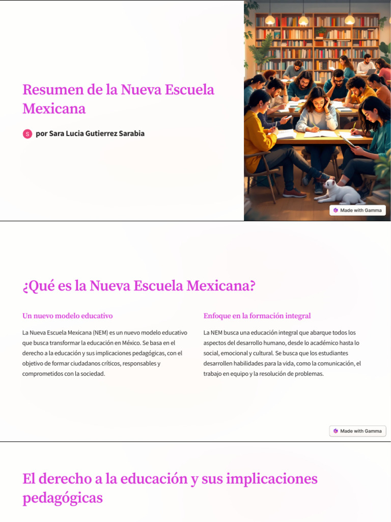 Resumen de la Nueva Escuela Mexicana | PDF | Enseñando | Maestros