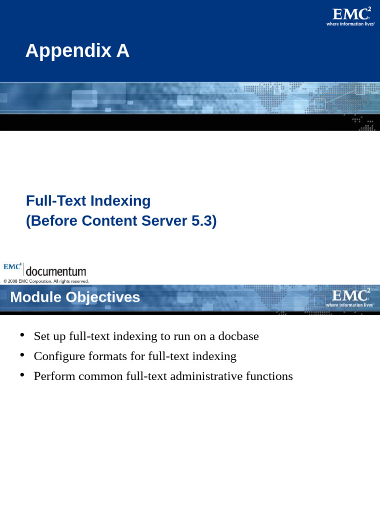 13-D65 Appendix A Full Text Indexes - Before CS 5 - 3 | PDF | Search ...