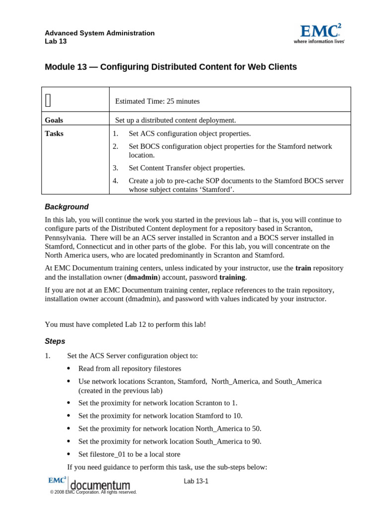 Lab13 - D65 Distributed Content | PDF | Computing | Computer Engineering