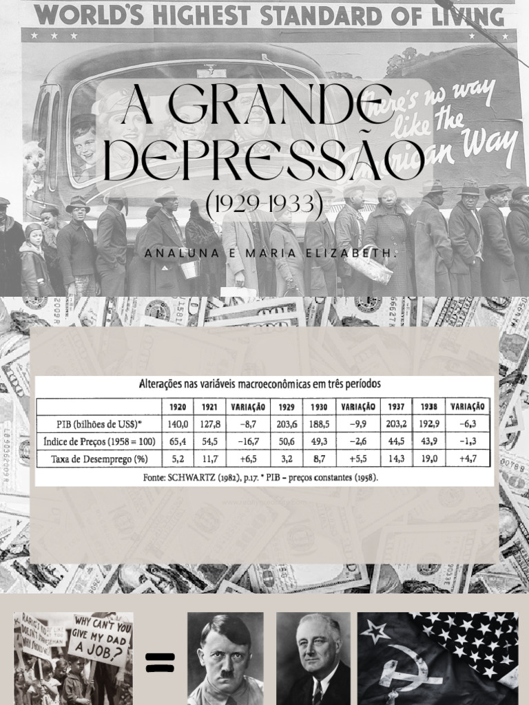 Impactos da Crise de 1929-1933 | PDF | A Grande Depressão | Economia ...