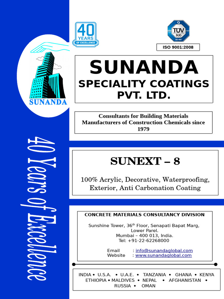 Sunanda Speciality Coatings Overview | PDF | Chemical Compounds | Materials