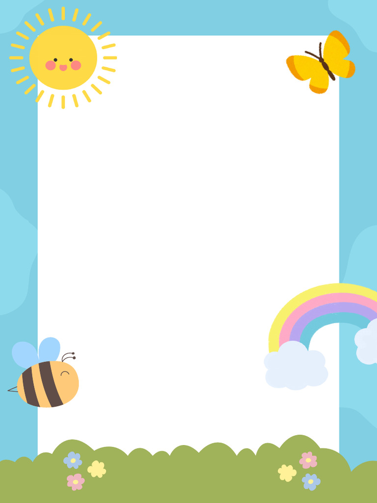 Yellow and White Illustrative Page Border | PDF