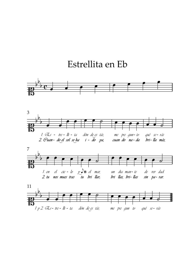 Estrellita en Eb | PDF