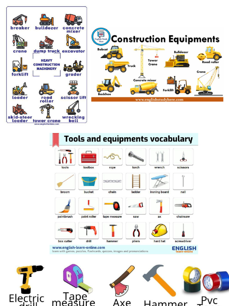 Tools - Machinery Vocab | PDF