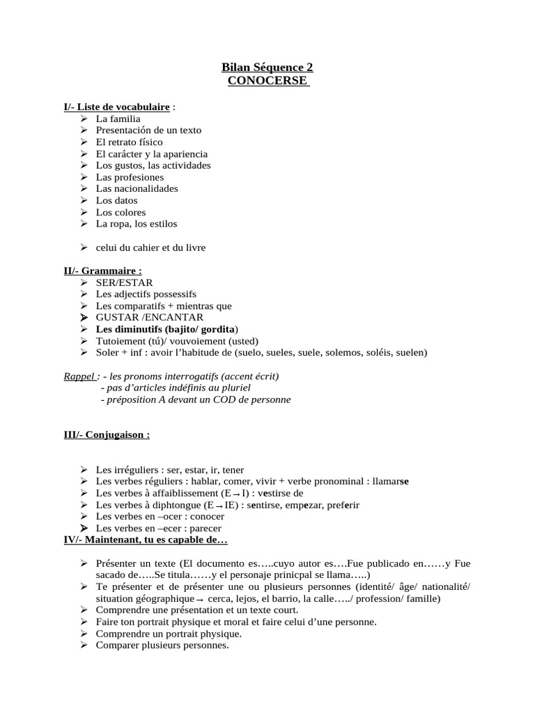 Conjugaison des verbes en espagnol | PDF | Relations syntaxiques ...