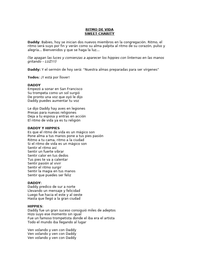 Ritmo de Vida Con Escena | PDF