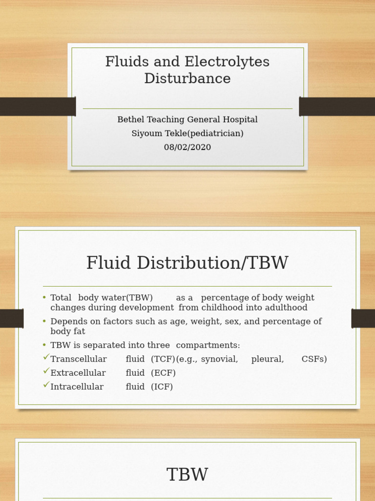 4.fluids and Electrolytes Disturbance | PDF | Dehydration | Physiology