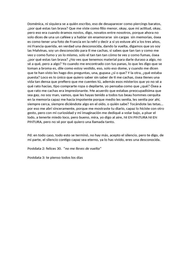 Reflexiones sobre un amor perdido | PDF | Amor