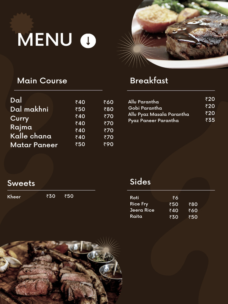 Mama's Parantha Menu Overview | PDF