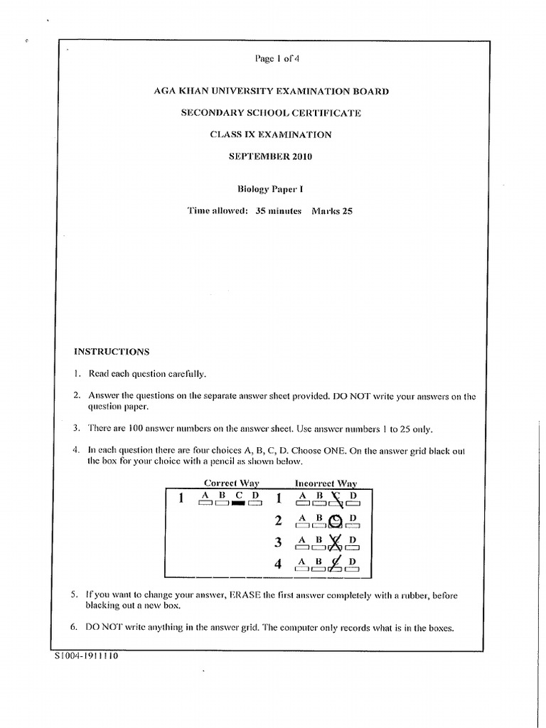 Biology PI Class 9 | PDF