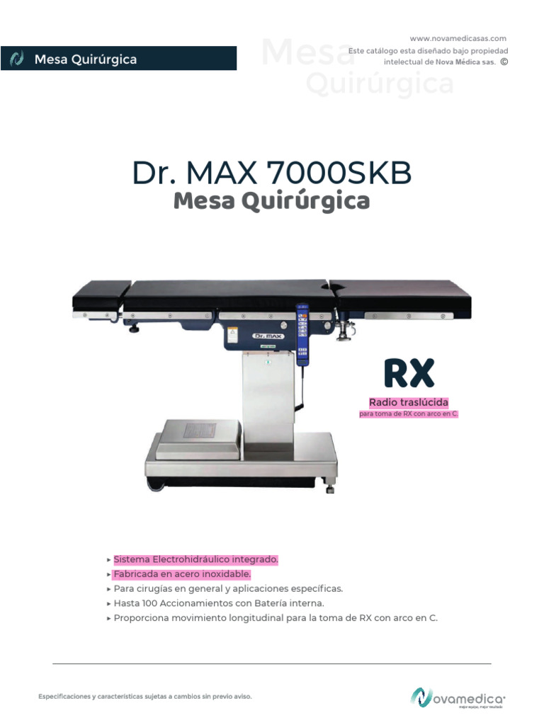 Mesa Quirúrgica RX para Arco en C | PDF | Cirugía | Especialidades