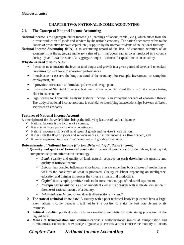 National Income Accounting Explained | PDF | Measures Of National ...
