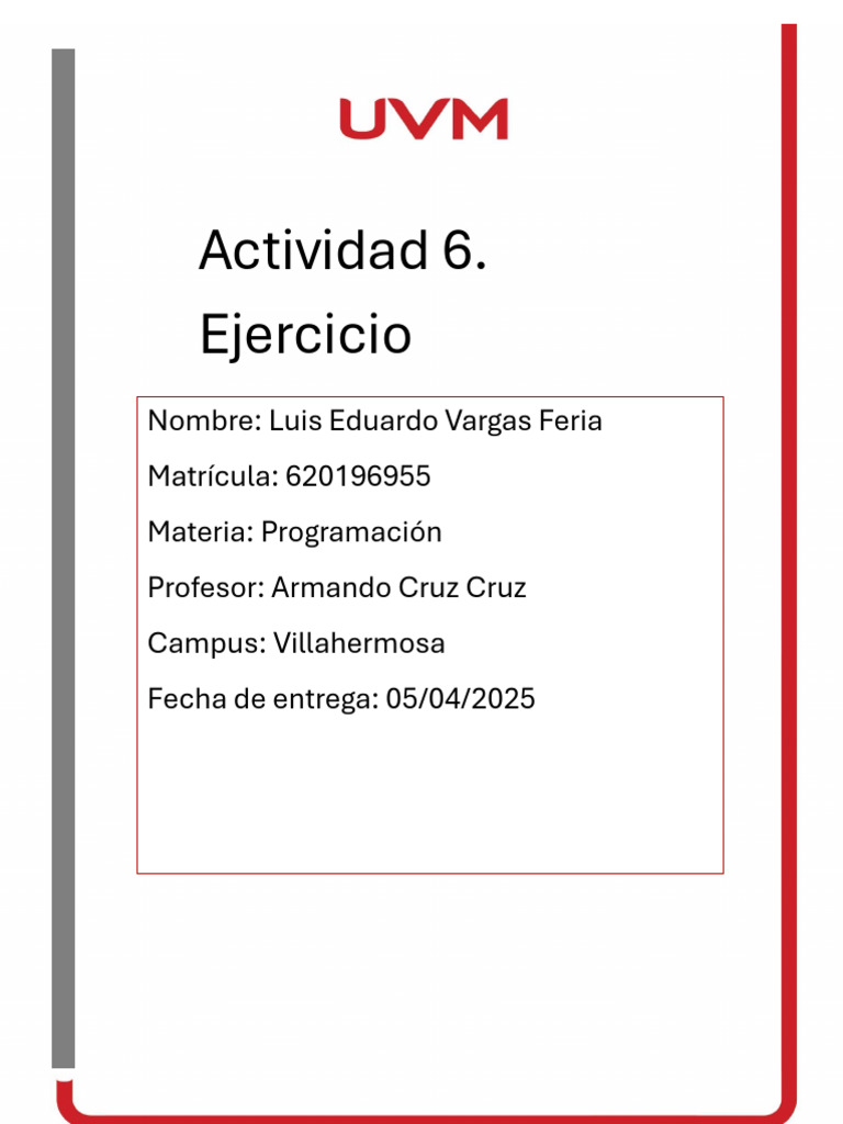 Levf A#6 PL | PDF | Programación de computadoras | Lenguaje de programación