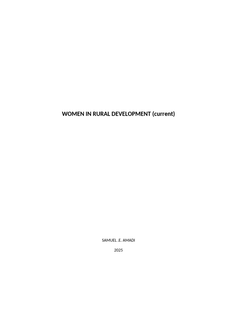 Empowering Rural Women in Nigeria | PDF | Child Abuse | Breastfeeding