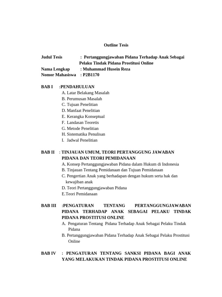 Tanggung Jawab Pidana Anak Prostitusi Online | PDF