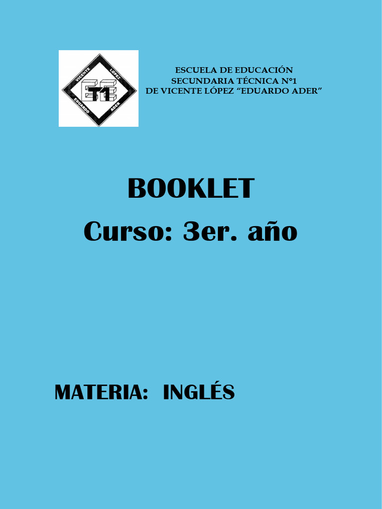 BOOKLET 3° para Alumnos | PDF | Question | Subject (Grammar)