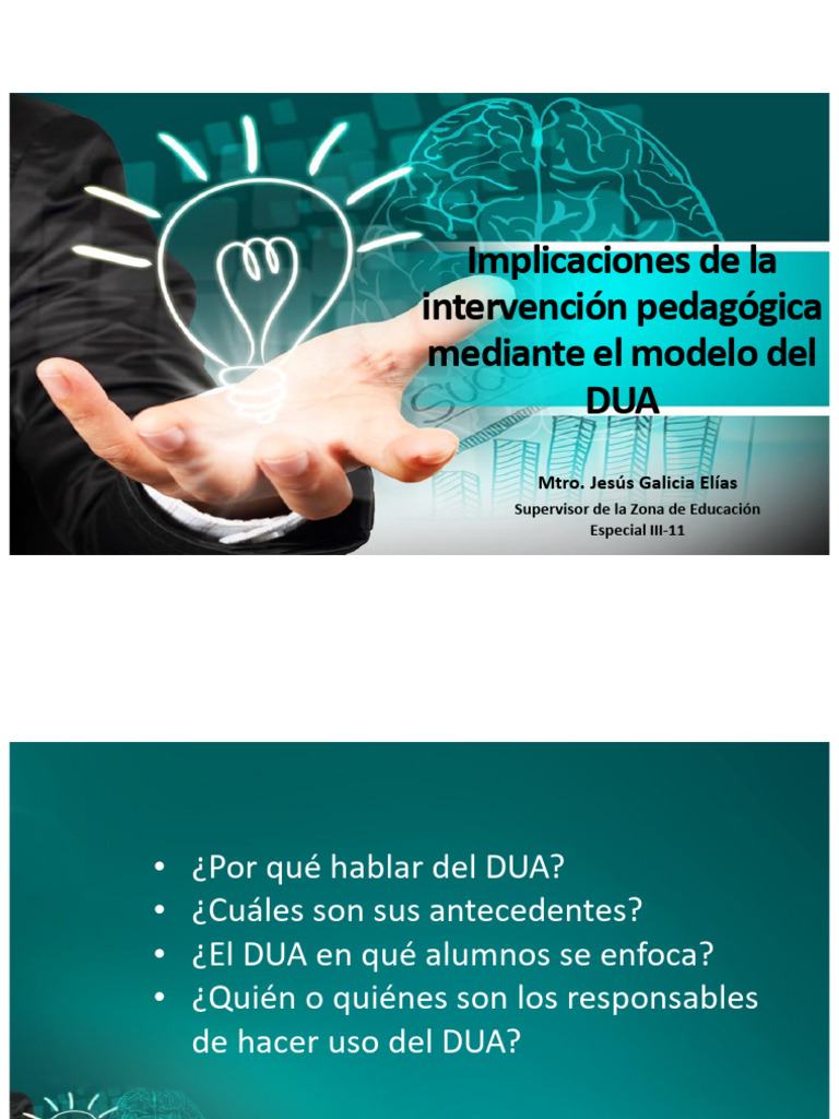 Implicaciones de La Intervención Pedagógica Mediante El Modelo Del DUA ...