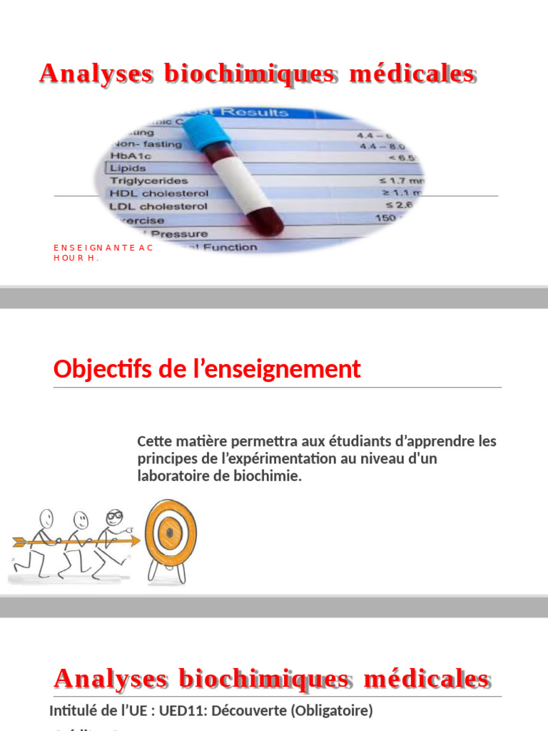 Analyses Biochimiques Médicales | PDF | Calibrage | L'absorbance