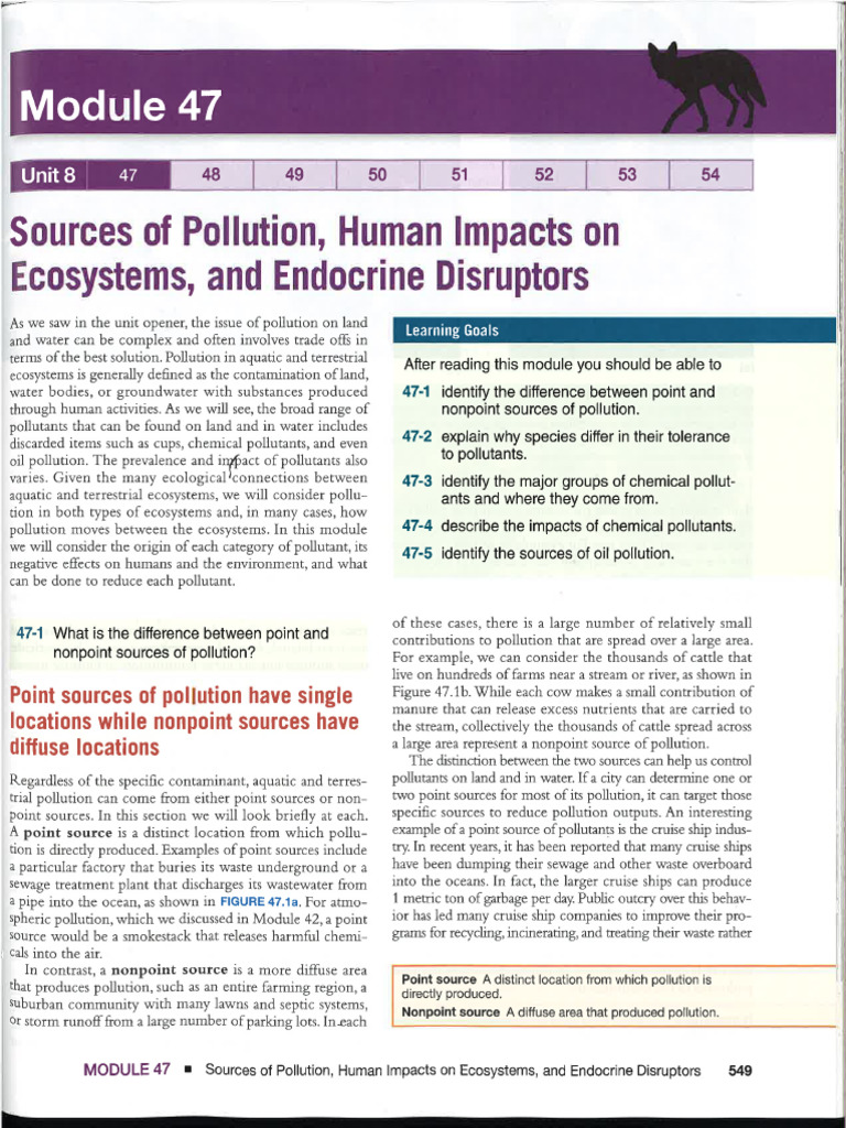 Module+47+Sources+of+Pollution,+Endocrine+Disruptors,+etc | PDF