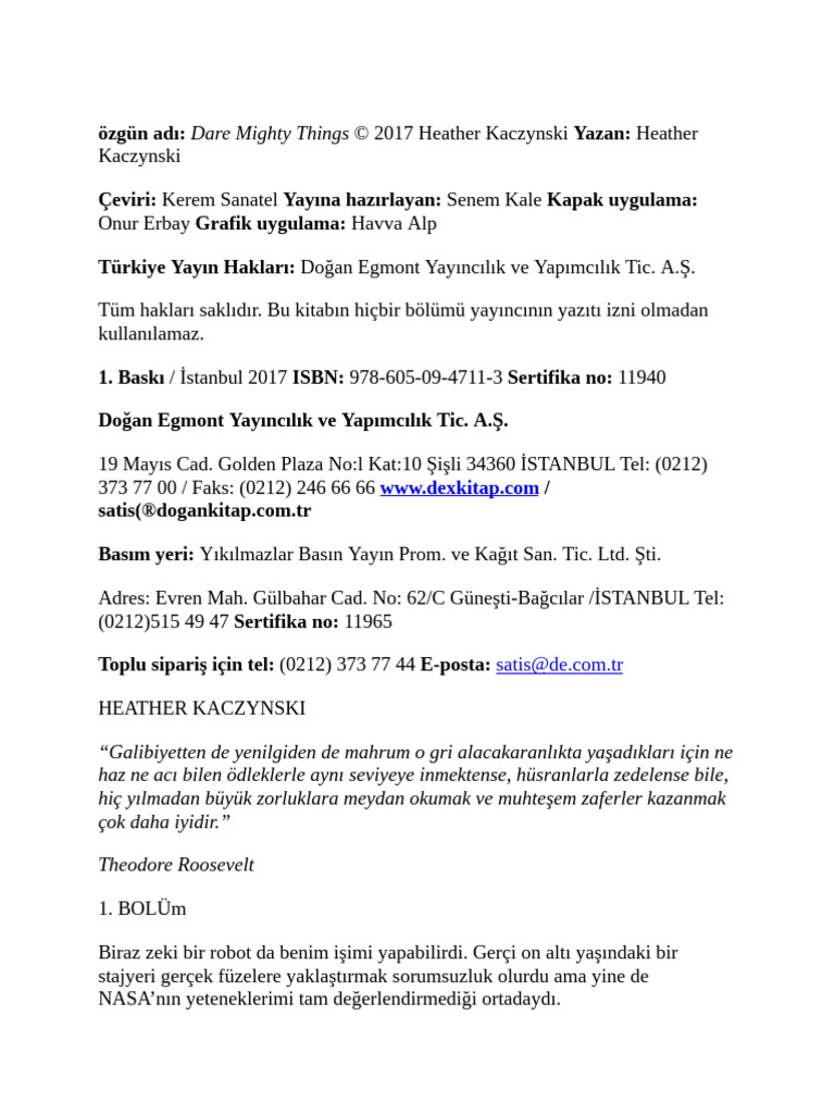 Yalnız Cesurlar Kazanır Heather Kaczynski | PDF