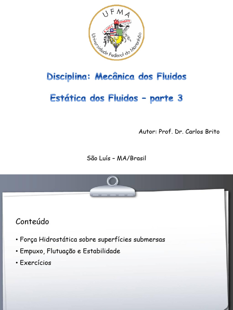 Mecflu - Cap 2 - Estatica Dos Fluidos Part 3 | PDF | Flutuabilidade ...