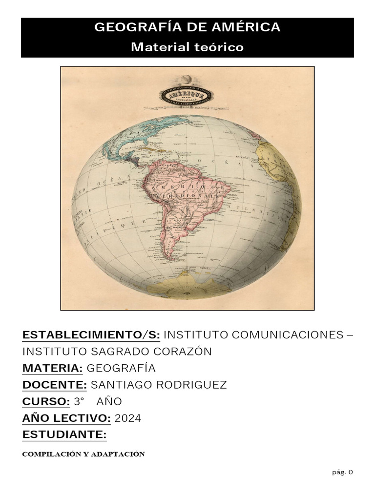 Cuadernillo de Geografía Americana | PDF | Américas | America latina