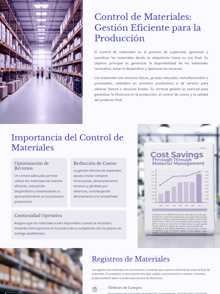 Control Eficiente de Materiales en Producción | PDF | Presupuesto