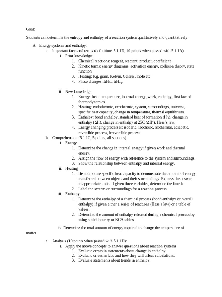Thermodynamics Entropy Enthalpy | PDF | Enthalpy | Entropy