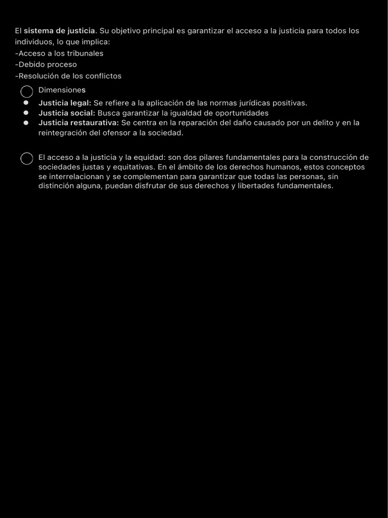 El Sistema de Justicia. Su Objetivo Principal Es Garantizar El Acceso | PDF