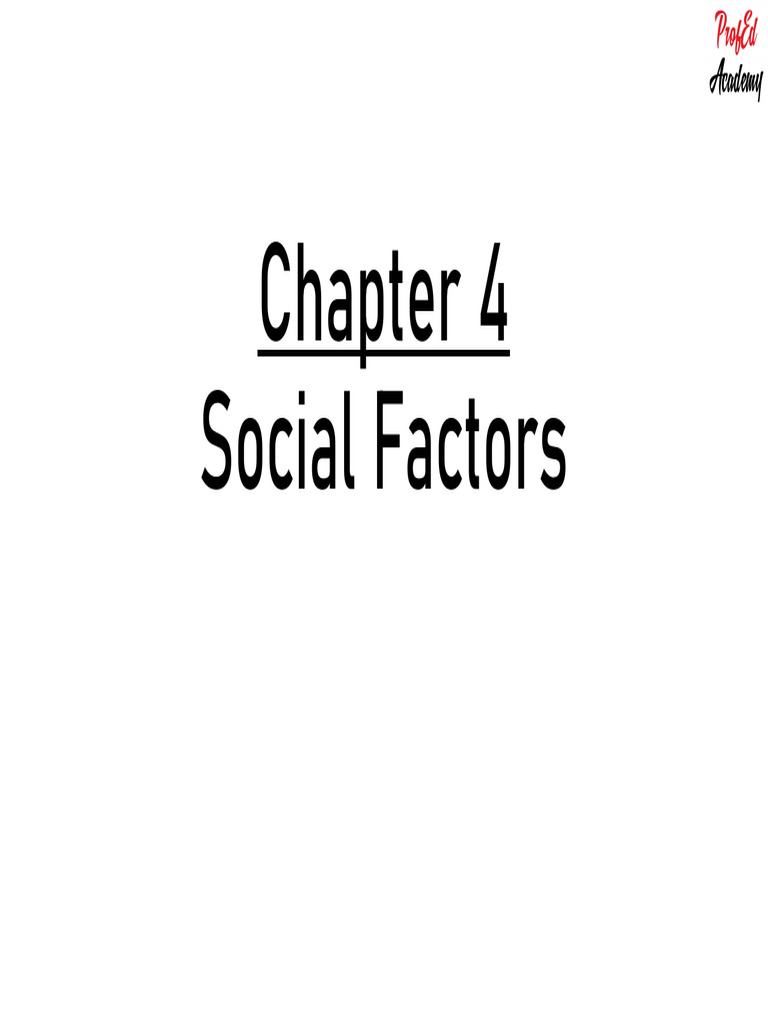 Notes - Chapter 04 Social Factors | PDF | Occupational Safety And ...