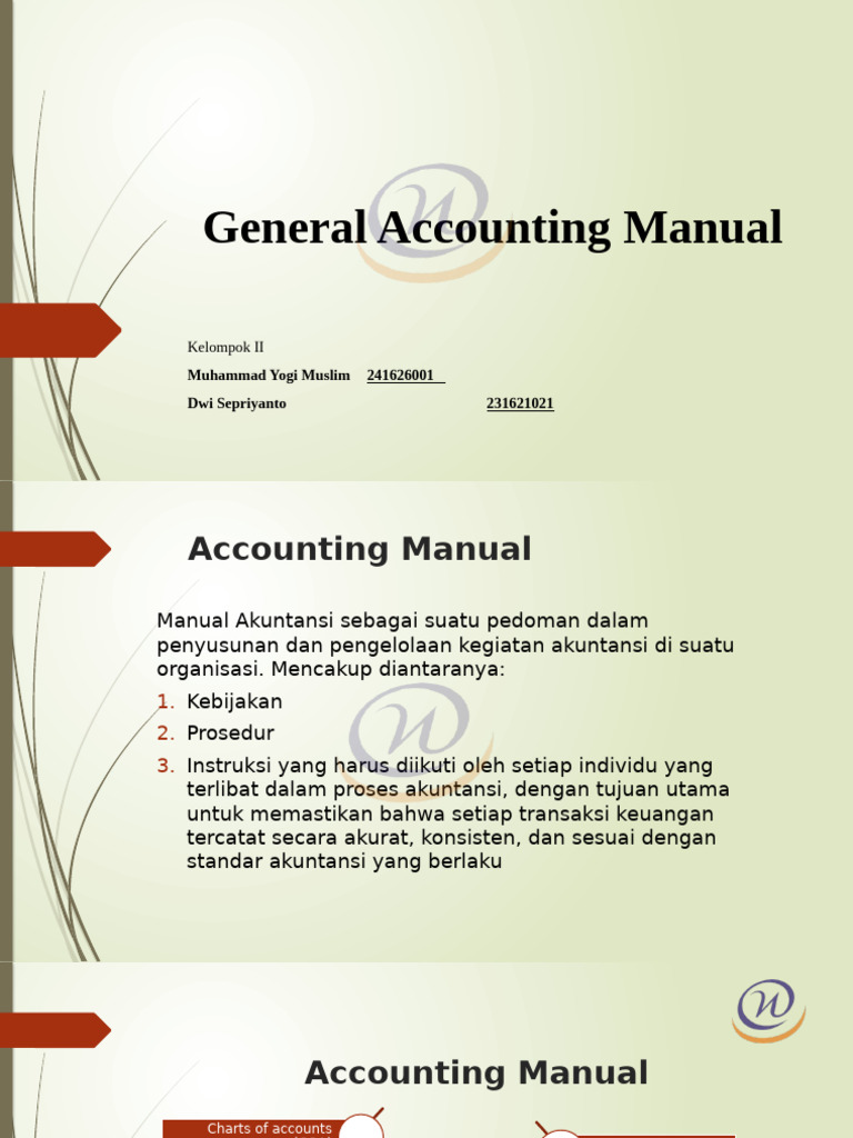 General Accounting Manual | PDF