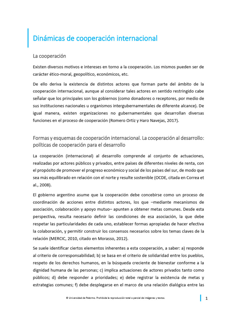 Dinámicas de Cooperación Internacional | PDF | Ayuda para el desarrollo ...