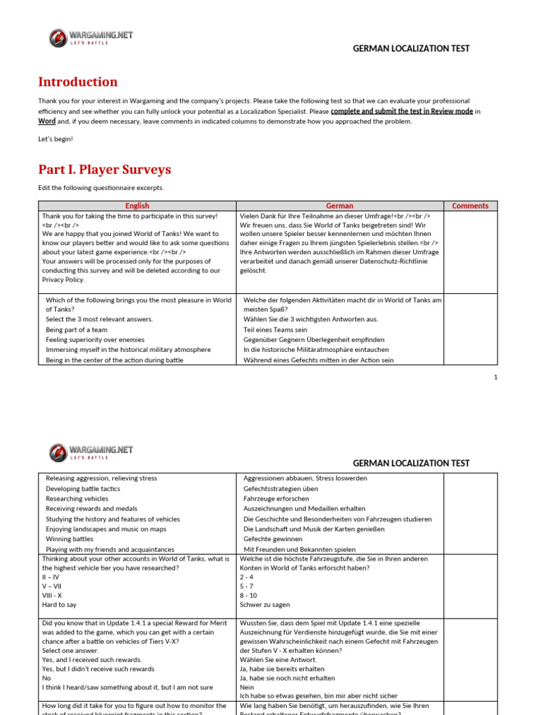 Editing Proficiency Test | PDF