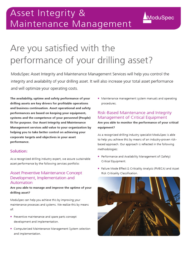 Asset & Maintenance Management | PDF | Safety | Risk