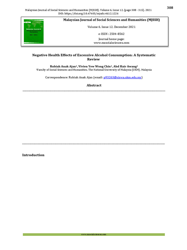 Health Risks of Excessive Alcohol Use | PDF | Cirrhosis | Alcoholism