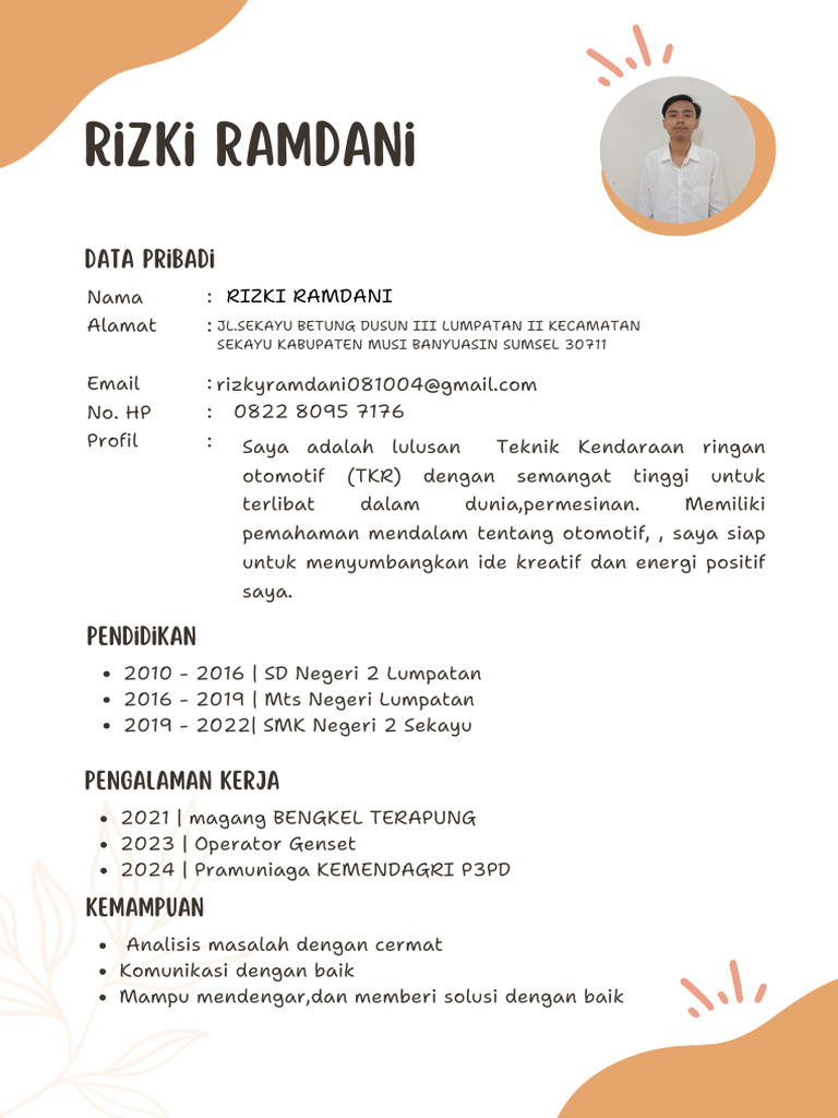 Rizki Ramdani: Data Pribadi | PDF