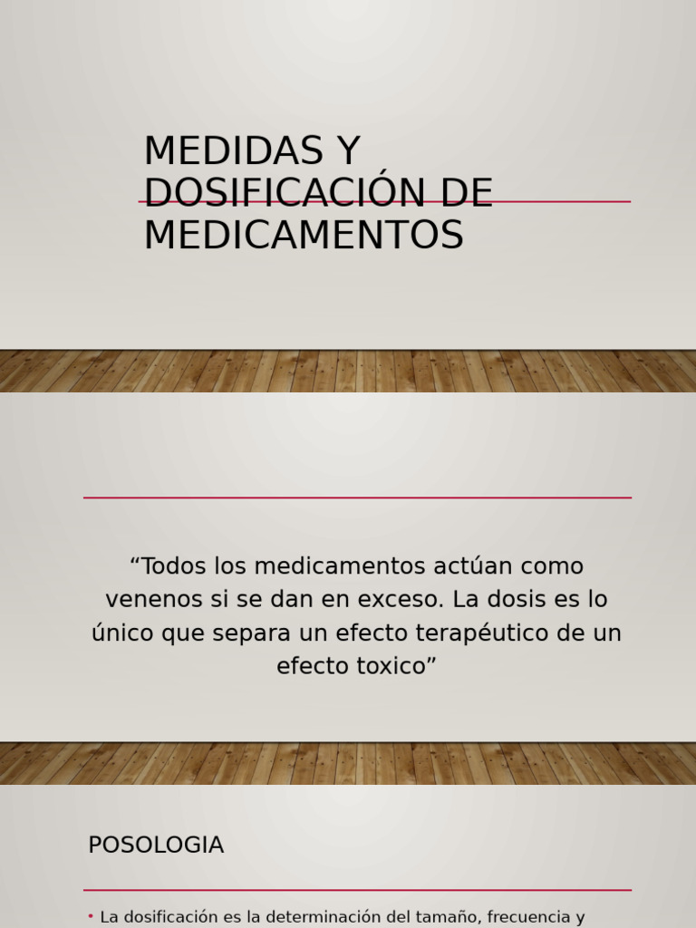 Dosificación y Posología de Medicamentos | PDF | Medicamentos con ...