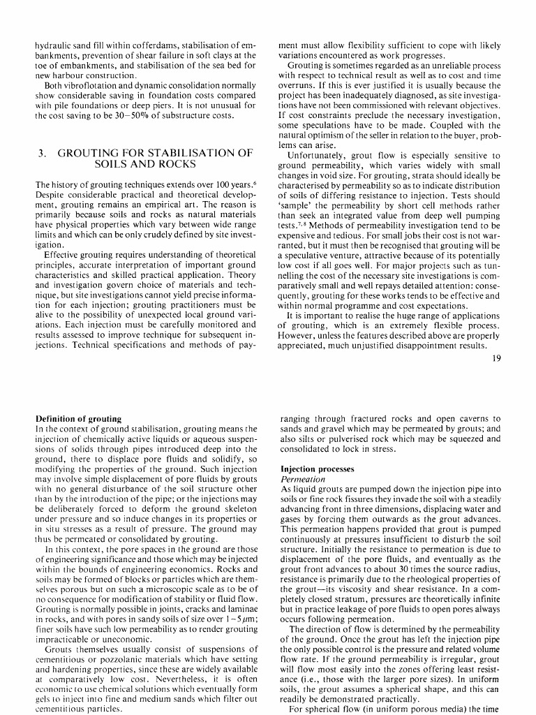 Grouting Techniques for Soil Stabilization | PDF | Porosity | Casing ...
