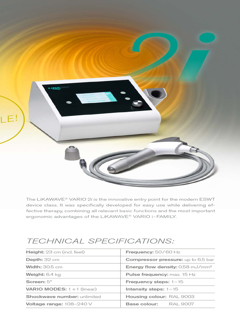 LiKAWAVE VARIO 2i Technical Overview | PDF | Pressure | Electricity