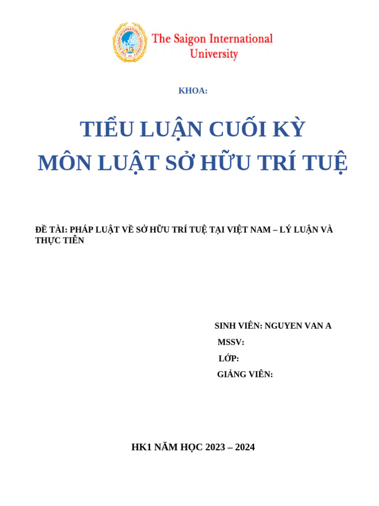 MAU CUON TIEU LUAN - SV Tự Trang Trí FORM | PDF